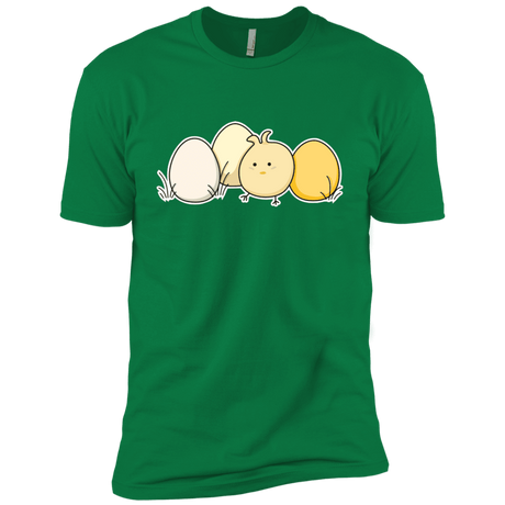 T-Shirts Kelly Green / X-Small Kawaii Easter Chick and Eggs Men's Premium T-Shirt