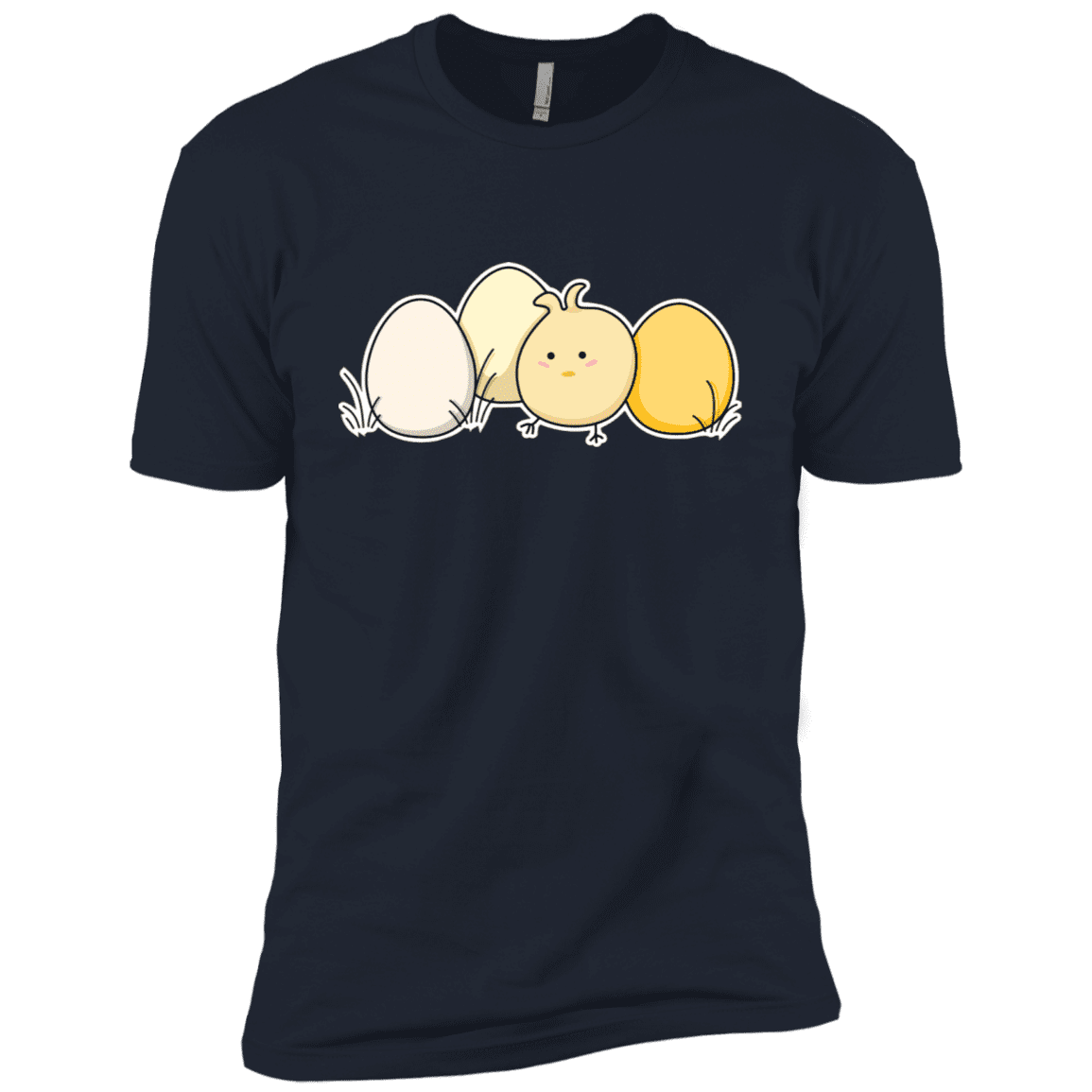 T-Shirts Midnight Navy / X-Small Kawaii Easter Chick and Eggs Men's Premium T-Shirt