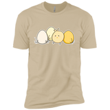 T-Shirts Sand / X-Small Kawaii Easter Chick and Eggs Men's Premium T-Shirt