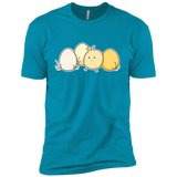 T-Shirts Turquoise / X-Small Kawaii Easter Chick and Eggs Men's Premium T-Shirt