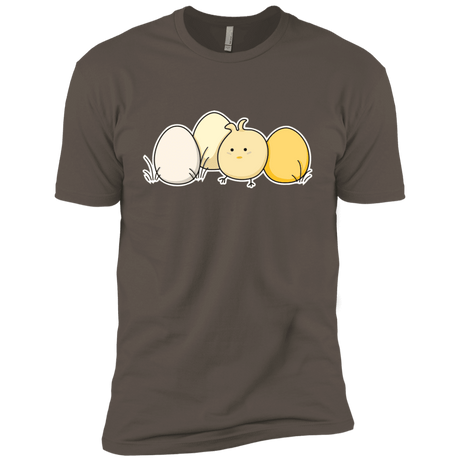T-Shirts Warm Grey / X-Small Kawaii Easter Chick and Eggs Men's Premium T-Shirt