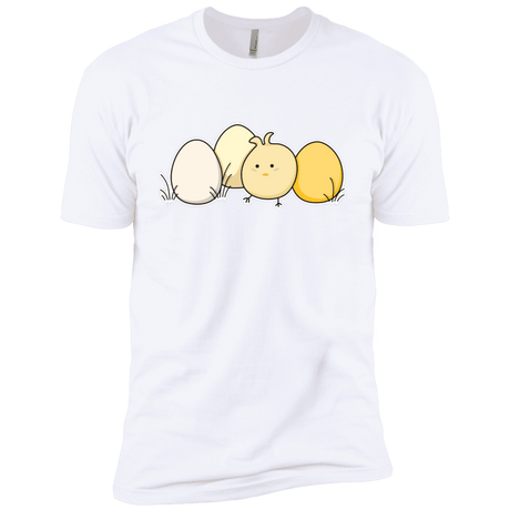 T-Shirts White / X-Small Kawaii Easter Chick and Eggs Men's Premium T-Shirt