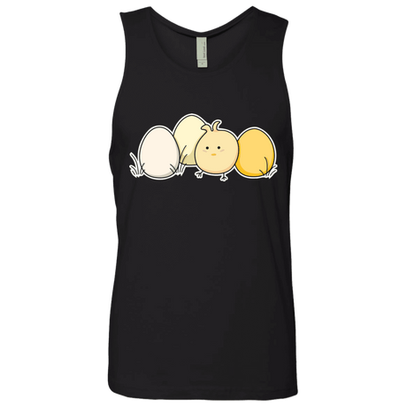 T-Shirts Black / S Kawaii Easter Chick and Eggs Men's Premium Tank Top