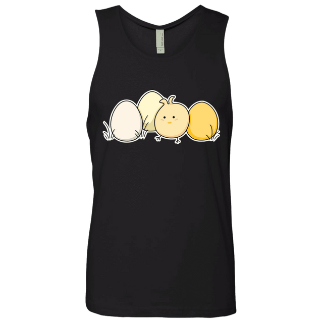 T-Shirts Black / S Kawaii Easter Chick and Eggs Men's Premium Tank Top