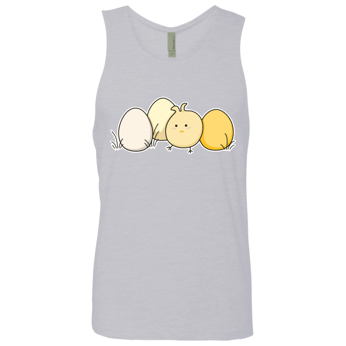 T-Shirts Heather Grey / S Kawaii Easter Chick and Eggs Men's Premium Tank Top