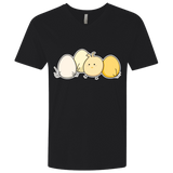 T-Shirts Black / X-Small Kawaii Easter Chick and Eggs Men's Premium V-Neck