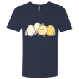 T-Shirts Midnight Navy / X-Small Kawaii Easter Chick and Eggs Men's Premium V-Neck