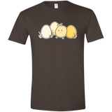 T-Shirts Dark Chocolate / S Kawaii Easter Chick and Eggs Men's Semi-Fitted Softstyle