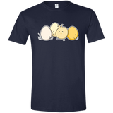 T-Shirts Navy / X-Small Kawaii Easter Chick and Eggs Men's Semi-Fitted Softstyle