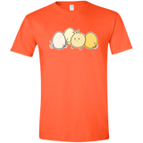 T-Shirts Orange / S Kawaii Easter Chick and Eggs Men's Semi-Fitted Softstyle