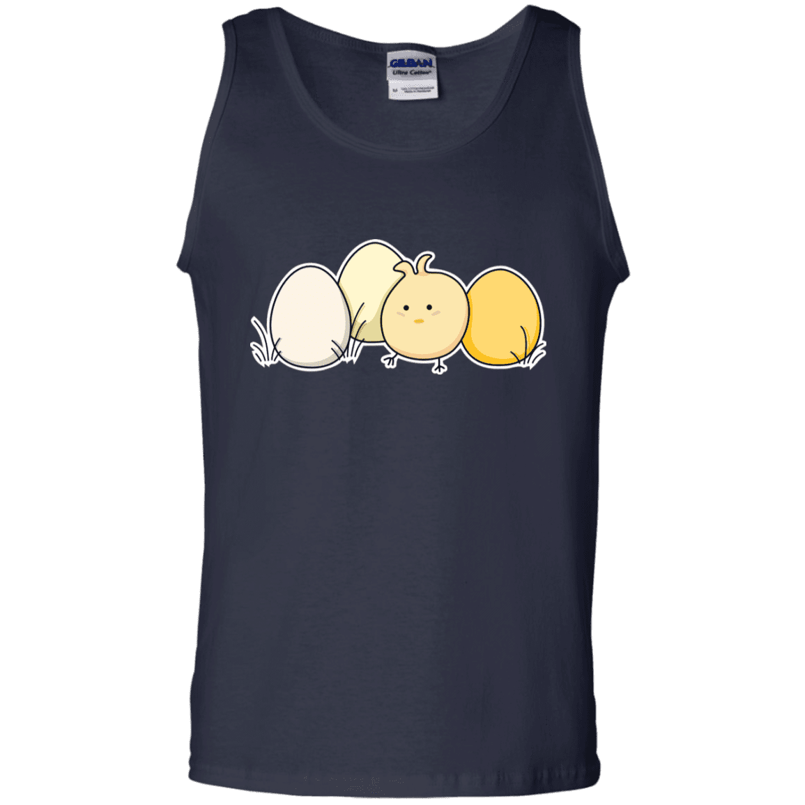 T-Shirts Navy / S Kawaii Easter Chick and Eggs Men's Tank Top