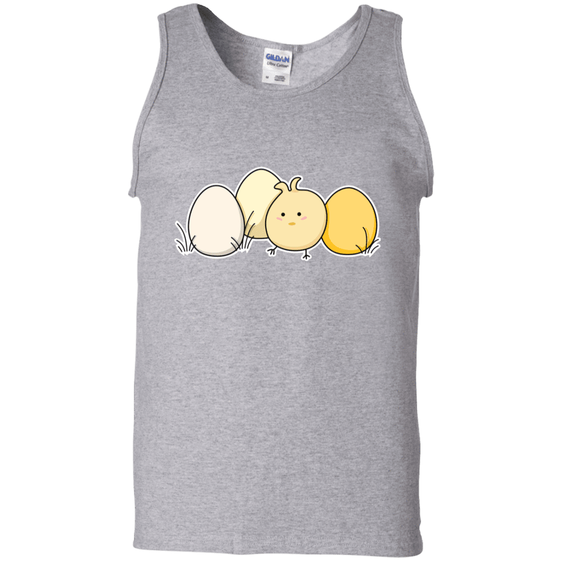 T-Shirts Sport Grey / S Kawaii Easter Chick and Eggs Men's Tank Top