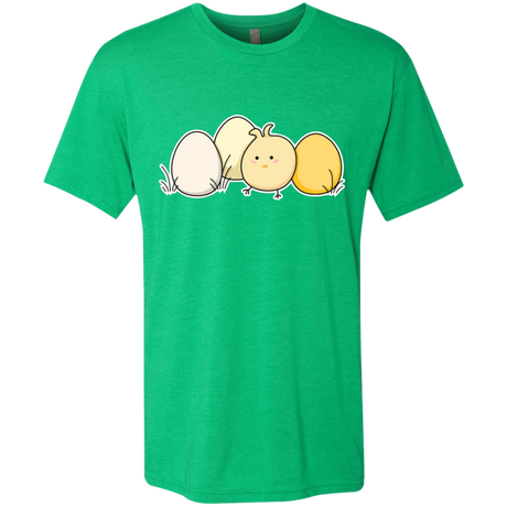 T-Shirts Envy / S Kawaii Easter Chick and Eggs Men's Triblend T-Shirt