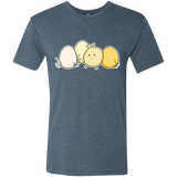 T-Shirts Indigo / S Kawaii Easter Chick and Eggs Men's Triblend T-Shirt