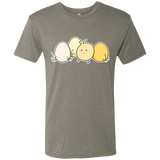 T-Shirts Venetian Grey / S Kawaii Easter Chick and Eggs Men's Triblend T-Shirt