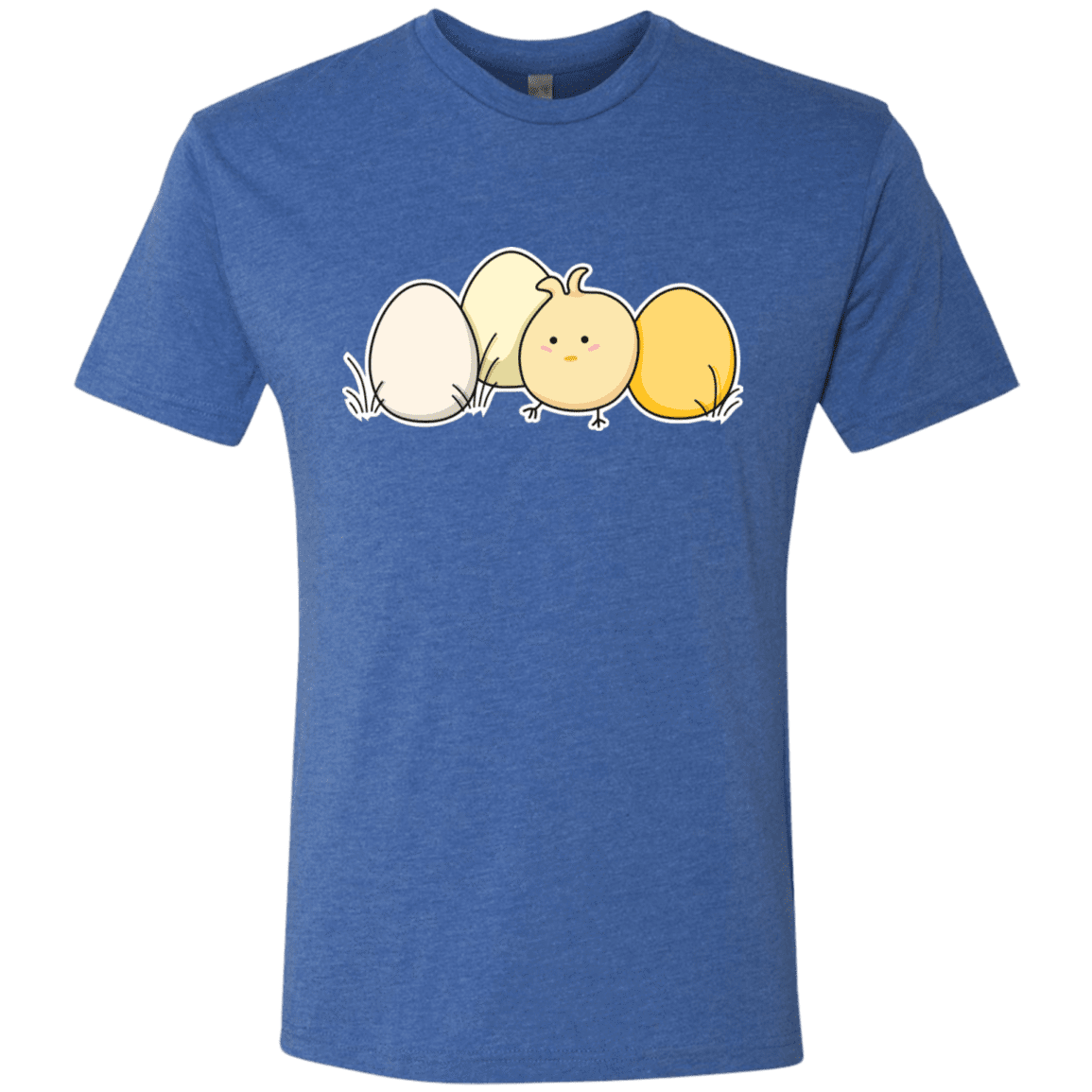 T-Shirts Vintage Royal / S Kawaii Easter Chick and Eggs Men's Triblend T-Shirt
