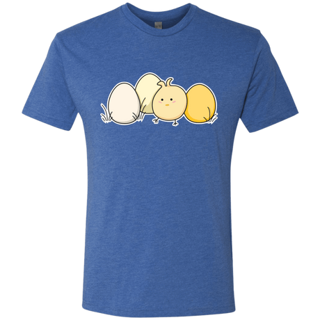 T-Shirts Vintage Royal / S Kawaii Easter Chick and Eggs Men's Triblend T-Shirt
