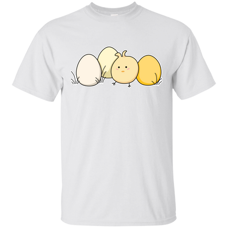 T-Shirts White / S Kawaii Easter Chick and Eggs T-Shirt