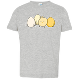 T-Shirts Heather Grey / 2T Kawaii Easter Chick and Eggs Toddler Premium T-Shirt