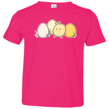 T-Shirts Hot Pink / 2T Kawaii Easter Chick and Eggs Toddler Premium T-Shirt