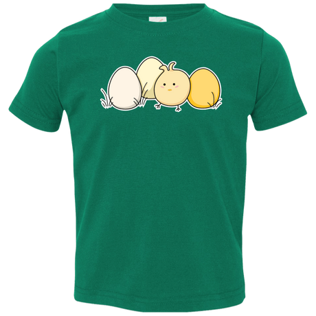 T-Shirts Kelly / 2T Kawaii Easter Chick and Eggs Toddler Premium T-Shirt