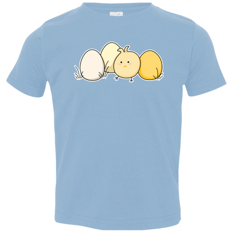 T-Shirts Light Blue / 2T Kawaii Easter Chick and Eggs Toddler Premium T-Shirt