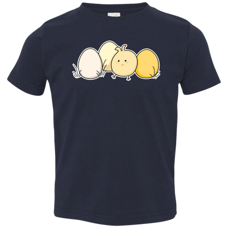 T-Shirts Navy / 2T Kawaii Easter Chick and Eggs Toddler Premium T-Shirt