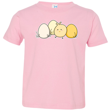 T-Shirts Pink / 2T Kawaii Easter Chick and Eggs Toddler Premium T-Shirt