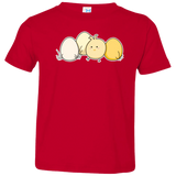 T-Shirts Red / 2T Kawaii Easter Chick and Eggs Toddler Premium T-Shirt