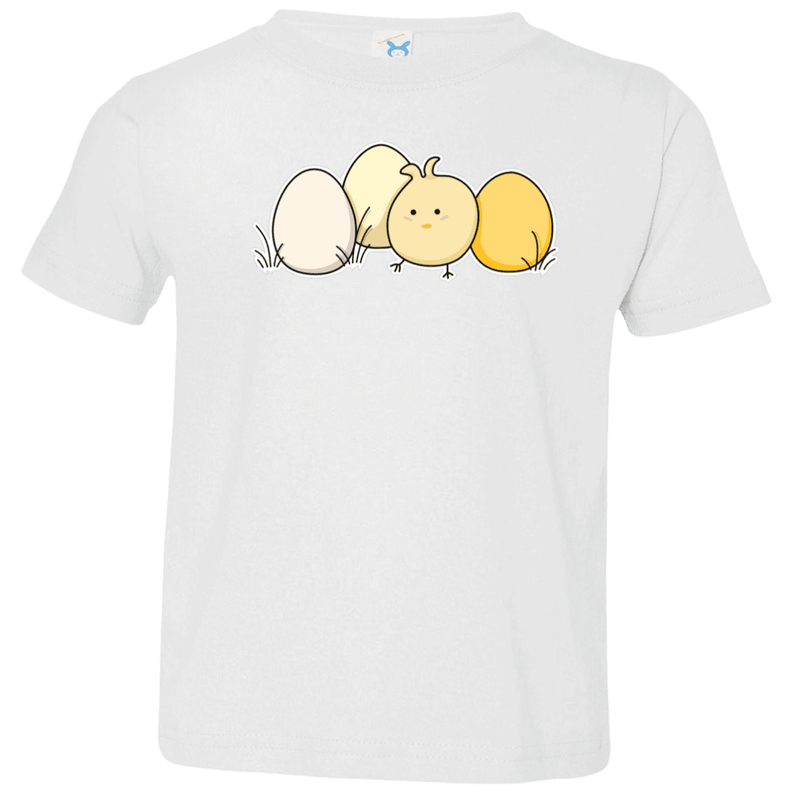 T-Shirts White / 2T Kawaii Easter Chick and Eggs Toddler Premium T-Shirt