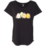 T-Shirts Vintage Black / X-Small Kawaii Easter Chick and Eggs Triblend Dolman Sleeve