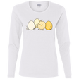 T-Shirts White / S Kawaii Easter Chick and Eggs Women's Long Sleeve T-Shirt