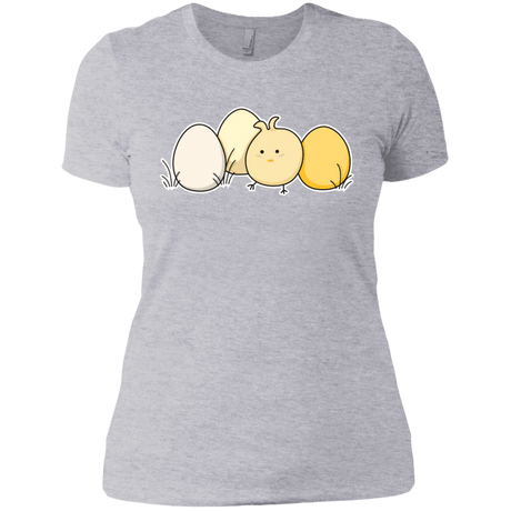 T-Shirts Heather Grey / X-Small Kawaii Easter Chick and Eggs Women's Premium T-Shirt