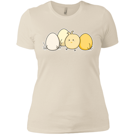 T-Shirts Ivory/ / X-Small Kawaii Easter Chick and Eggs Women's Premium T-Shirt