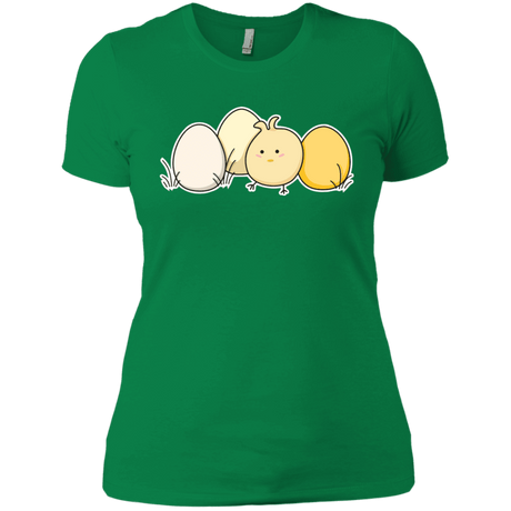 T-Shirts Kelly Green / X-Small Kawaii Easter Chick and Eggs Women's Premium T-Shirt