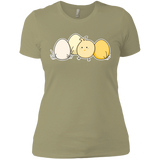 T-Shirts Light Olive / X-Small Kawaii Easter Chick and Eggs Women's Premium T-Shirt