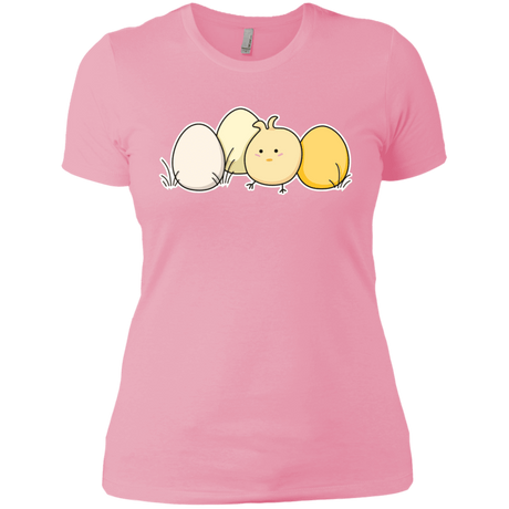 T-Shirts Light Pink / X-Small Kawaii Easter Chick and Eggs Women's Premium T-Shirt
