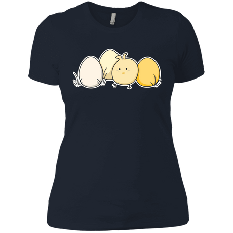 T-Shirts Midnight Navy / X-Small Kawaii Easter Chick and Eggs Women's Premium T-Shirt