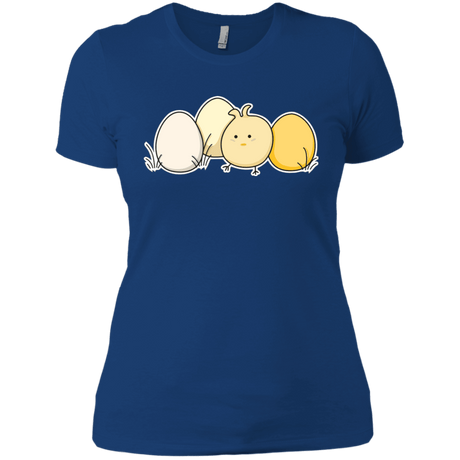 T-Shirts Royal / X-Small Kawaii Easter Chick and Eggs Women's Premium T-Shirt