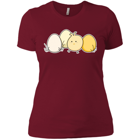 T-Shirts Scarlet / S Kawaii Easter Chick and Eggs Women's Premium T-Shirt