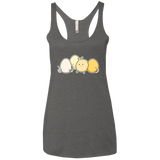 T-Shirts Premium Heather / X-Small Kawaii Easter Chick and Eggs Women's Triblend Racerback Tank