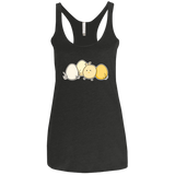 T-Shirts Vintage Black / X-Small Kawaii Easter Chick and Eggs Women's Triblend Racerback Tank