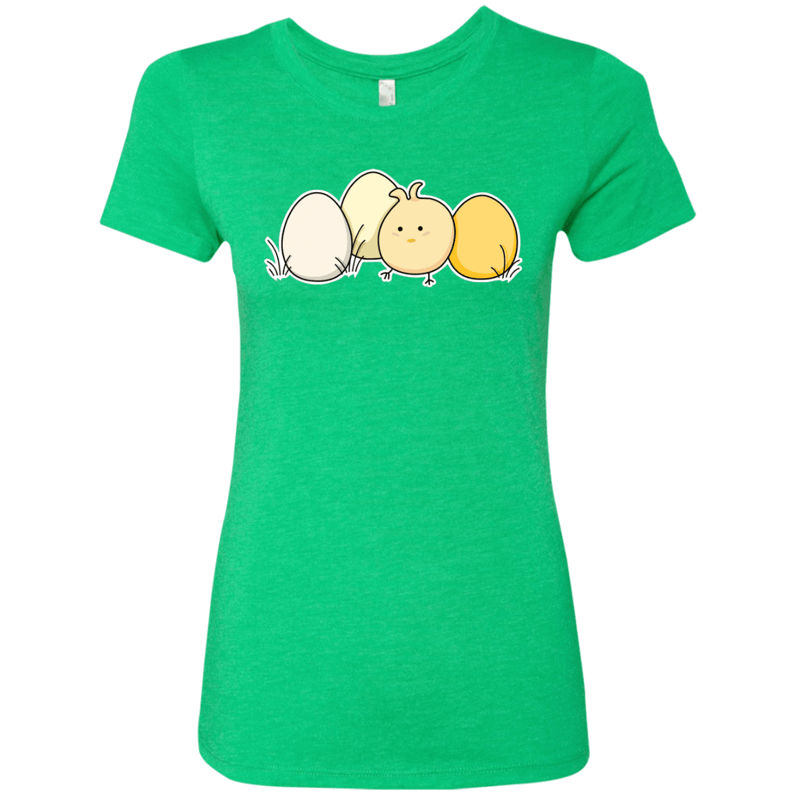 T-Shirts Envy / S Kawaii Easter Chick and Eggs Women's Triblend T-Shirt