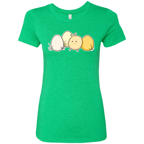 T-Shirts Envy / S Kawaii Easter Chick and Eggs Women's Triblend T-Shirt