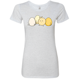 T-Shirts Heather White / S Kawaii Easter Chick and Eggs Women's Triblend T-Shirt