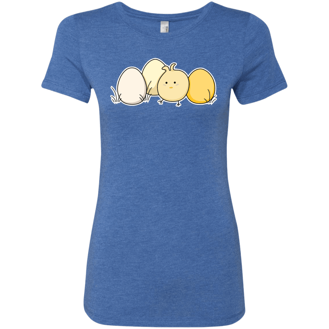 T-Shirts Vintage Royal / S Kawaii Easter Chick and Eggs Women's Triblend T-Shirt