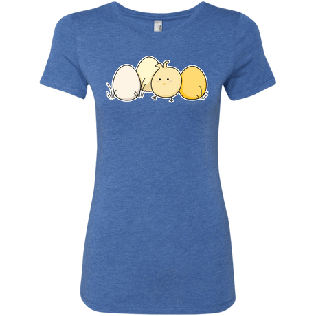 T-Shirts Vintage Royal / S Kawaii Easter Chick and Eggs Women's Triblend T-Shirt