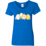 T-Shirts Royal / S Kawaii Easter Chick and Eggs Women's V-Neck T-Shirt