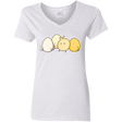 T-Shirts White / S Kawaii Easter Chick and Eggs Women's V-Neck T-Shirt