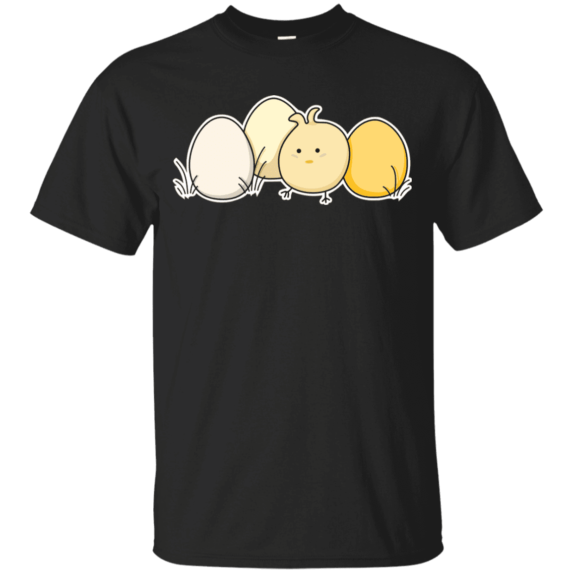 T-Shirts Black / YXS Kawaii Easter Chick and Eggs Youth T-Shirt